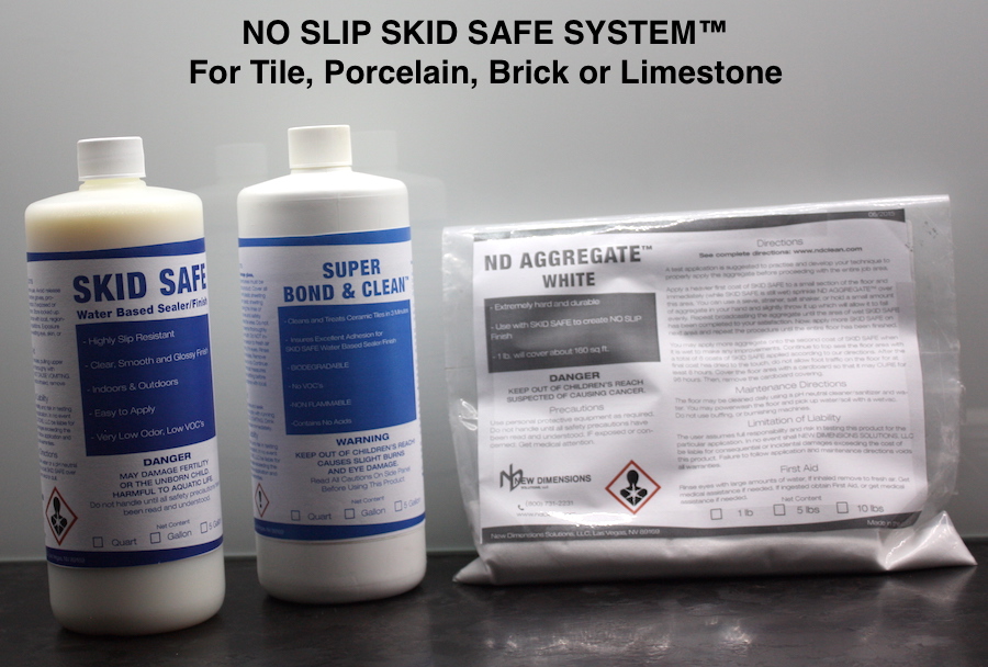 No-Slip SKID SAFE System kit for tile, porcelain, brick and limestone floors
